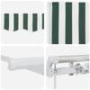 Retractable Awning Green and White 400 X 300 Cm