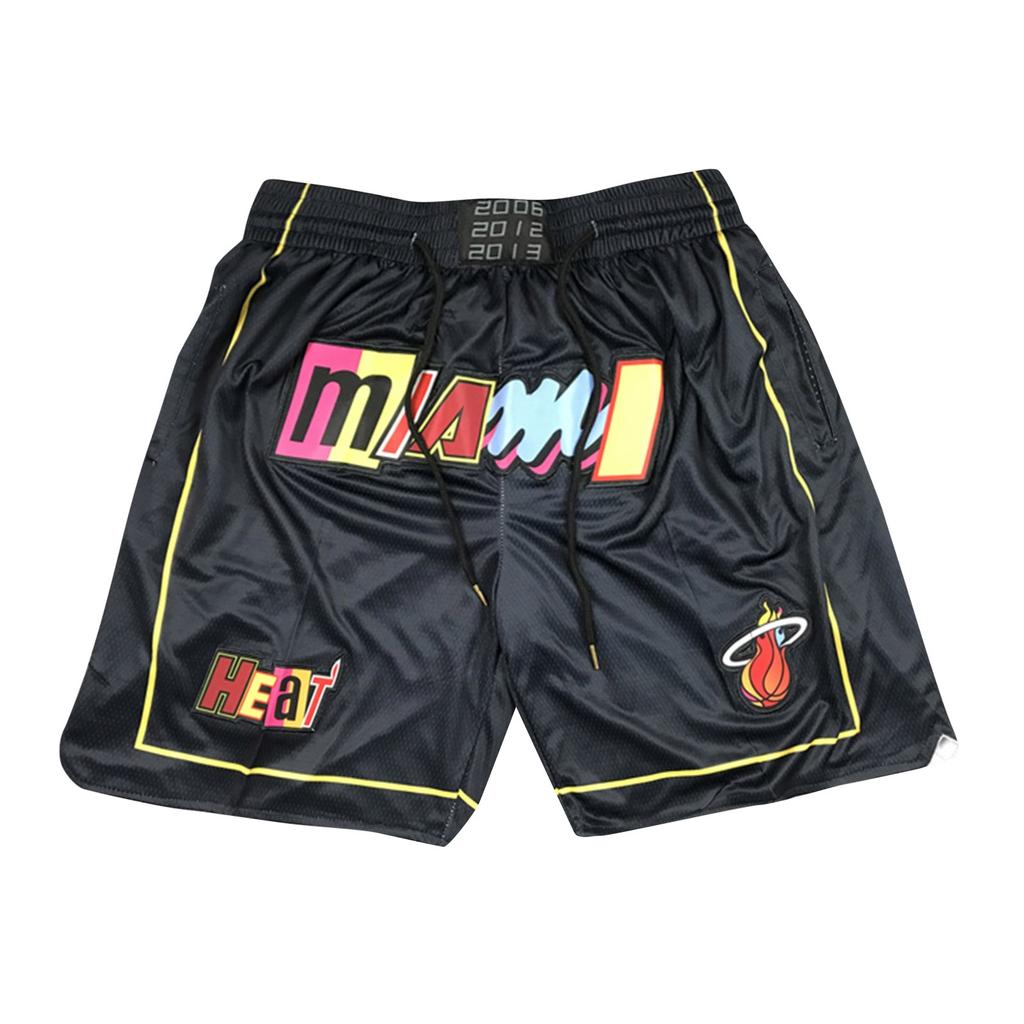 Kurze Basketball-Shorts mit Retro-Stickerei und Kordelzug, Trainingsshorts