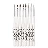 Zebra Stripe 8-Piece Nail Art Brush Set - Painting, Liner, Carving, and Dotting Tools