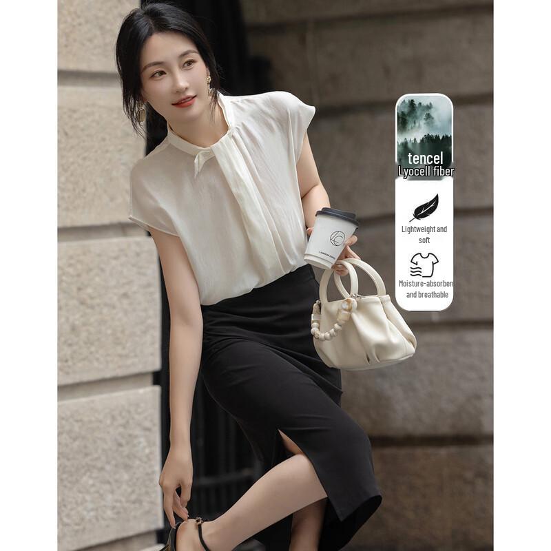 Demana Women s Breathable Lyocell Blend Blouse L