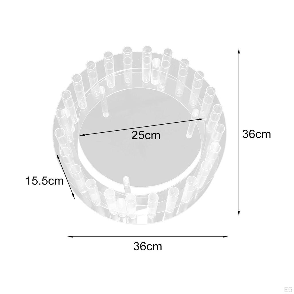 Acrylic Cake Stand Tier Holder, Wedding Decoration, Cylinder Pillars Clear Riser