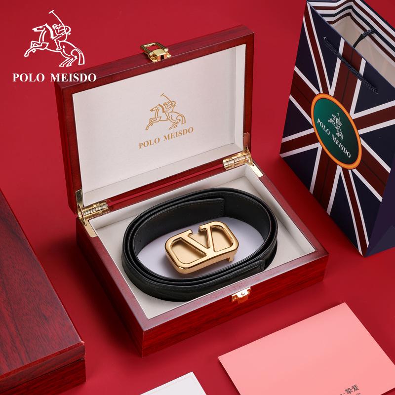 Paul Messier Herren Glatte Schnalle Alligatorleder Gürtel PL608101