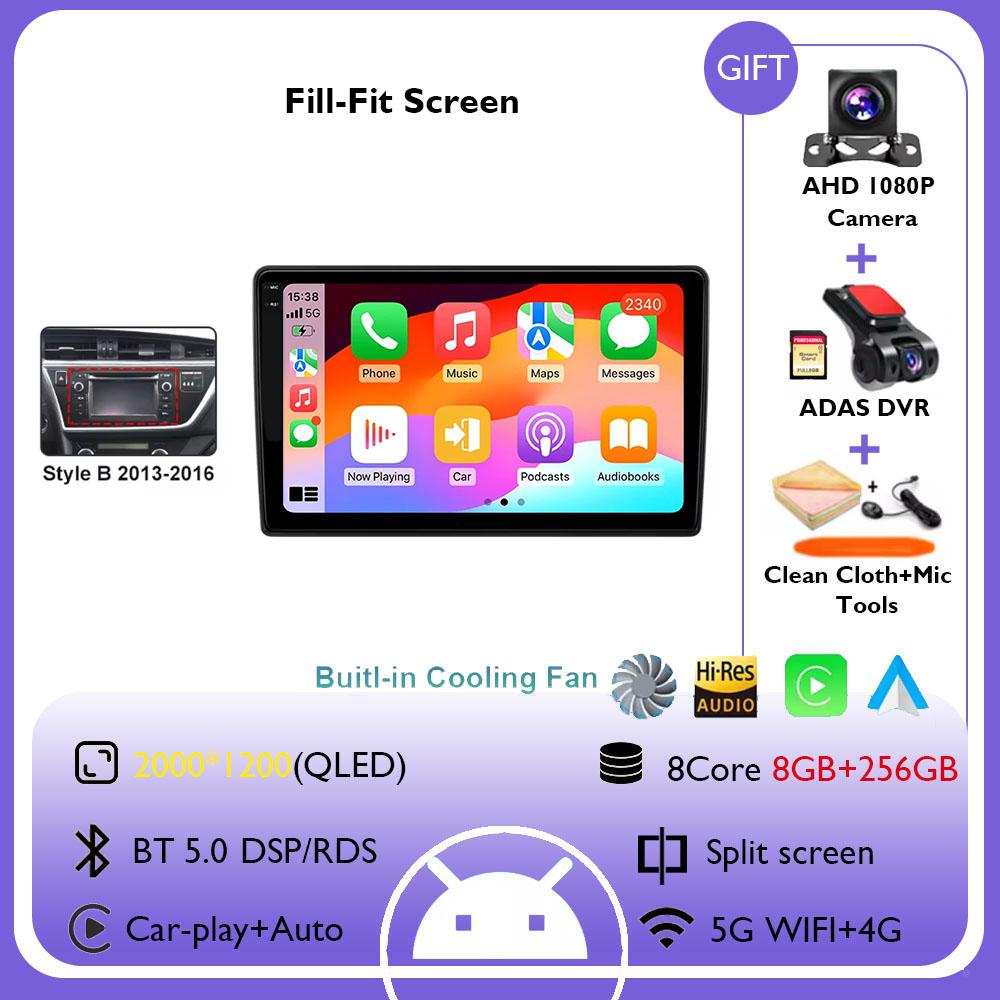 Android 14 Car Radio For Toyota Auris 2014 2015 2016 2017 2018 GPS Wireless Carplay Auto Intelligent Systems Smart Autoradio