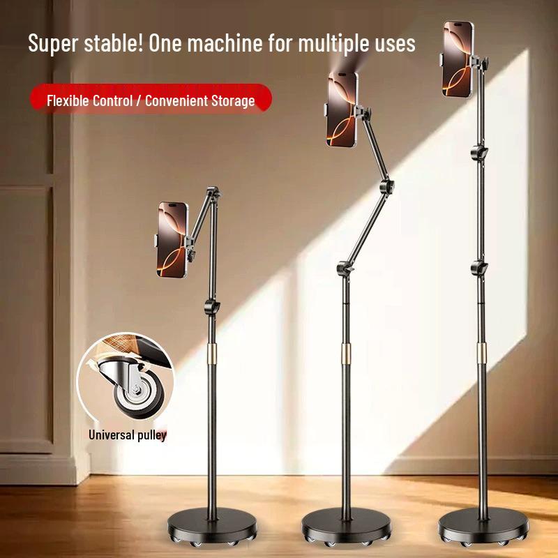 

Smart Wheeled Floor-Standing Stand for Live Streaming, Universal for Phones & Tablets, Multi-Functional for Watching Dramas Phone Holder (Base)