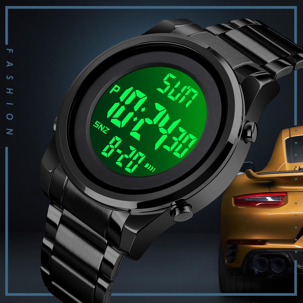 SKMEI 1611 Fashion LED Men Digital Wristwatch Chrono Count Down Alarm Hour For Mens reloj hombre Digital 2 Time Mens Watches