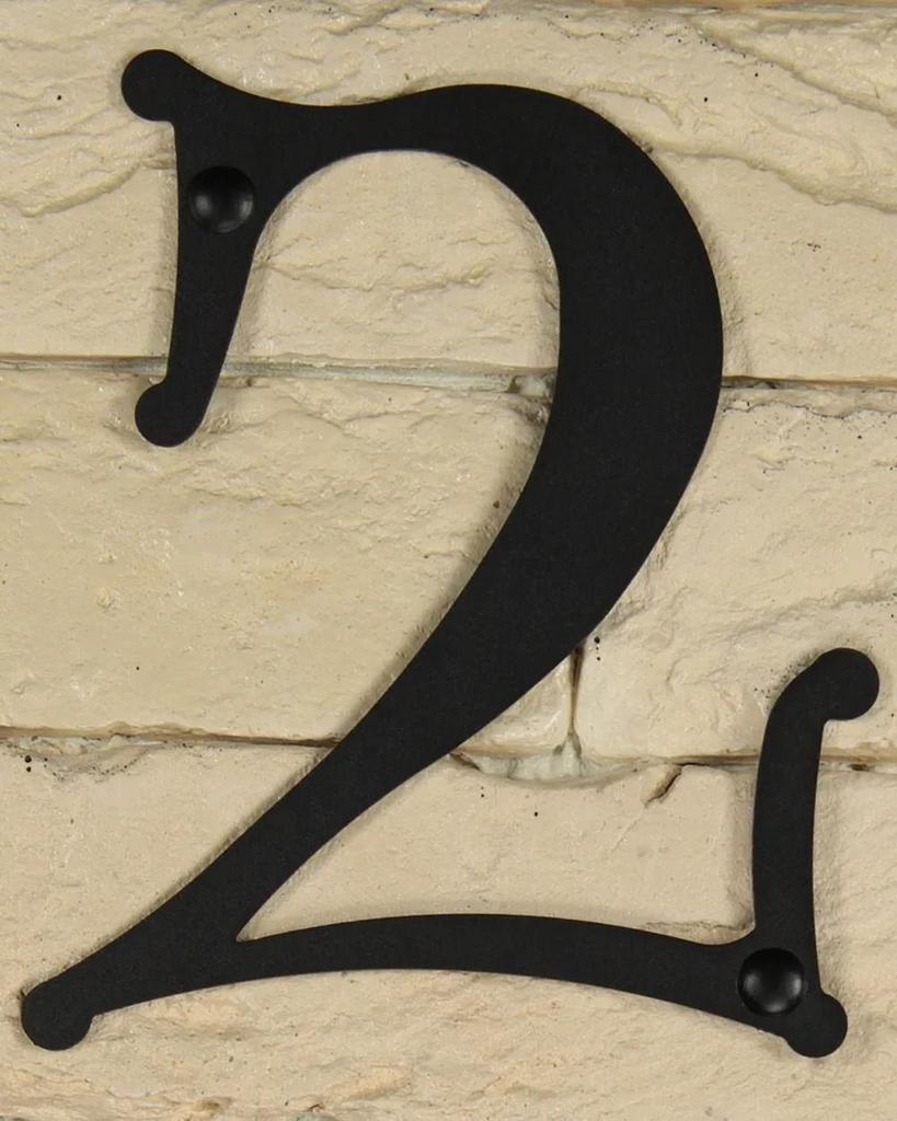 Metal Number Zero 170x145mm Black for Door Apartment House Address Sign