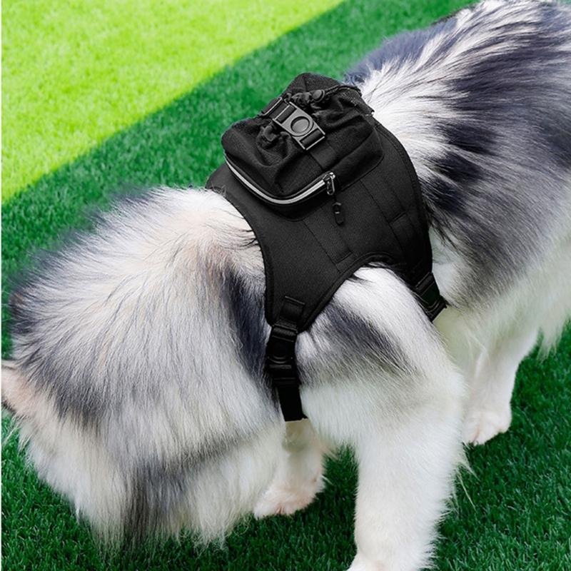Dog Vest Adjustable Training Harness for Large Medium Dogs Backpack Strong Heavy Duty Harness Soft Handle
