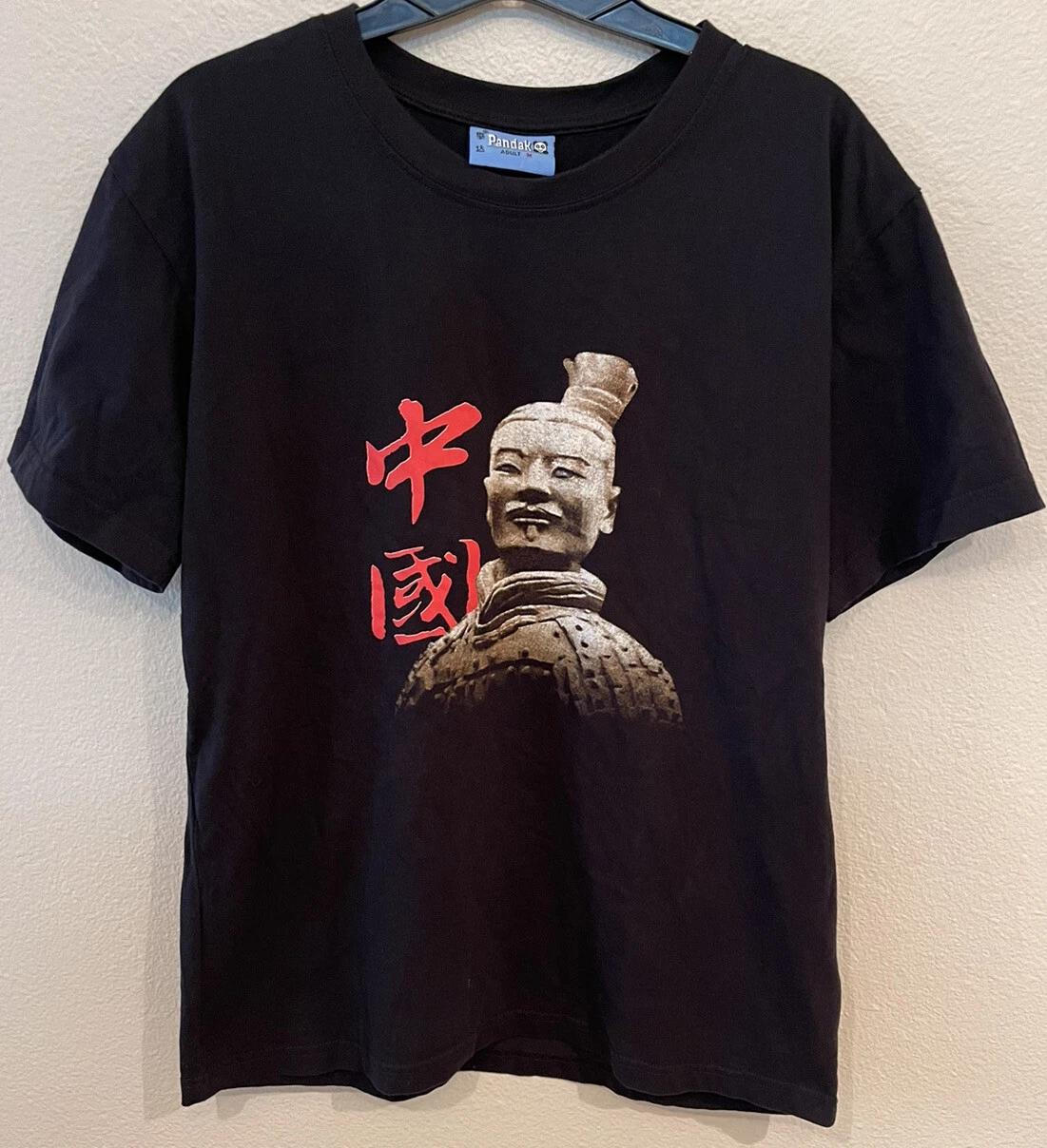Pandak Терракотовая Армия Китайских Воинов Графика 100% Хлопок Футболка Мужские Футболки Топ Размер M Мужской Редкая XL