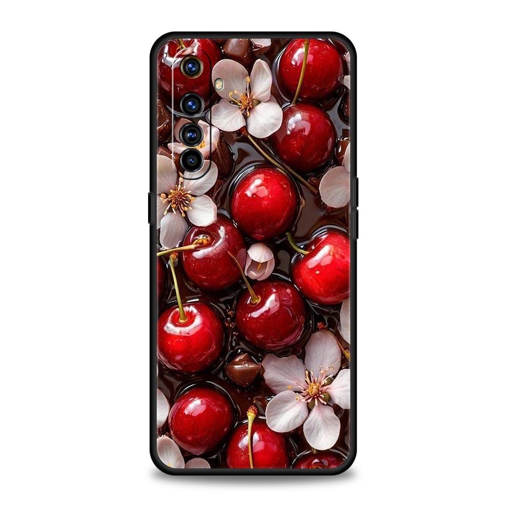 Red Cherry Phone Case For Realme 13 12 10 9 8 7 GT3 GT5 GT2 Pro Plus 5G C21 C25 C35 GT Neo 2 3 3T 5 Cover