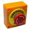 Red Sign Push Button Switch Mushroom Cap Waterproof Industrial Emergency Stop Switch Lockable Emergency Stop Button Plastic