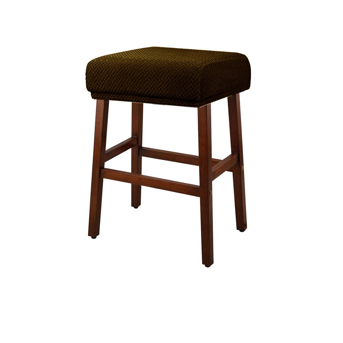 

1 Piece Square Bar Stool Chair Cover Jacquard Elastic Seat Slipcover Solid Color Anti-dirt Dining Chair Case for Hotel Home 1 Piece