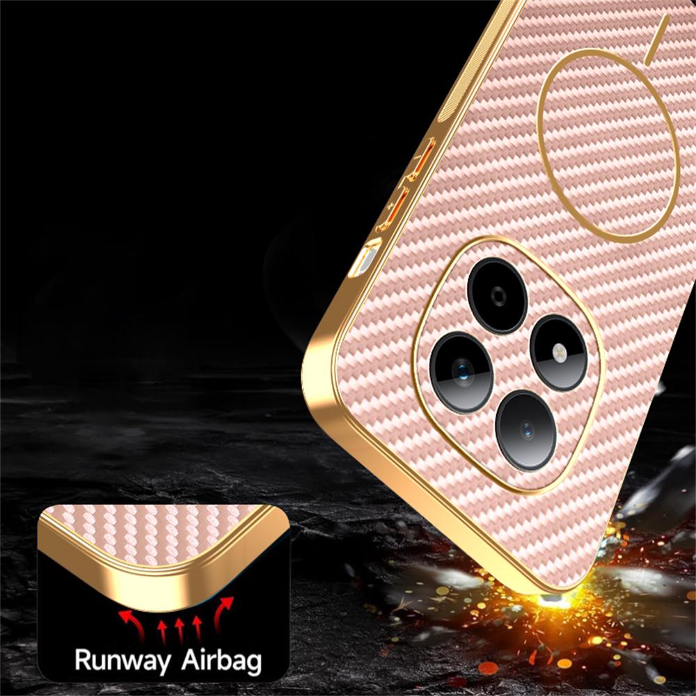 Für Xiaomi Redmi Note 15 Pro 5G (Global) Handyhülle Carbonfaser-Texturierte Galvanisierte TPU-Rückabdeckung