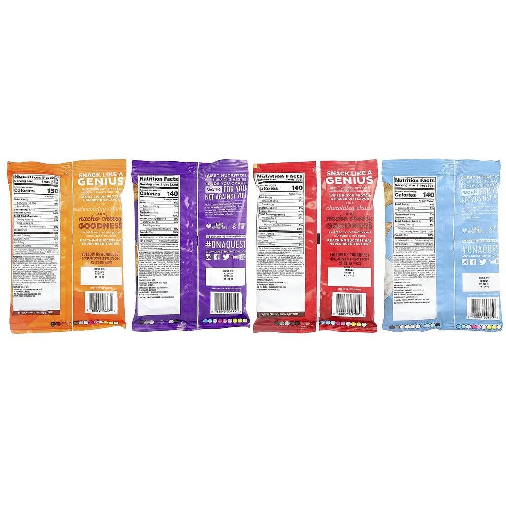 Quest Nutrition Tortilla-style Protein Chips, Variety Pack, 8 Packs, 32g (1.1oz) Each