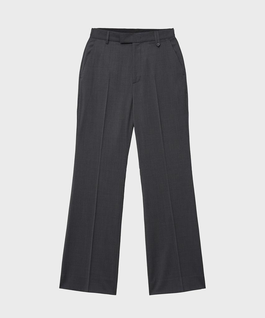 NOIRER Light Wool Flare Slacks (Gray)