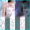 Crack Mark Temporary Tattoo Stickers Glow In The Dark Body Art Stickers Cosplay Event