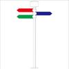 Outdoor Tri-Directional Guide Sign