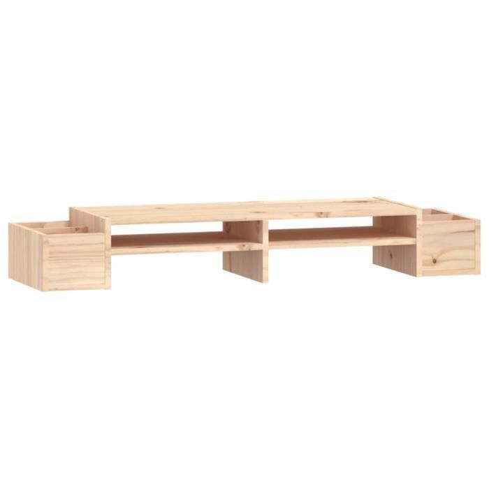 VidaXL Monitor Stand 100x27,5x15 Cm Solid Pine Wood 813969