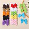 40pcs Solid Color Webbing Bow Hair Clip Children's Boutique Bangs Hair Clip Random 4 Sets of Hair Clips