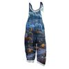 Women's Jumpsuit  Print Casual Loose Vintage Shoulder Strap Cotton Linen