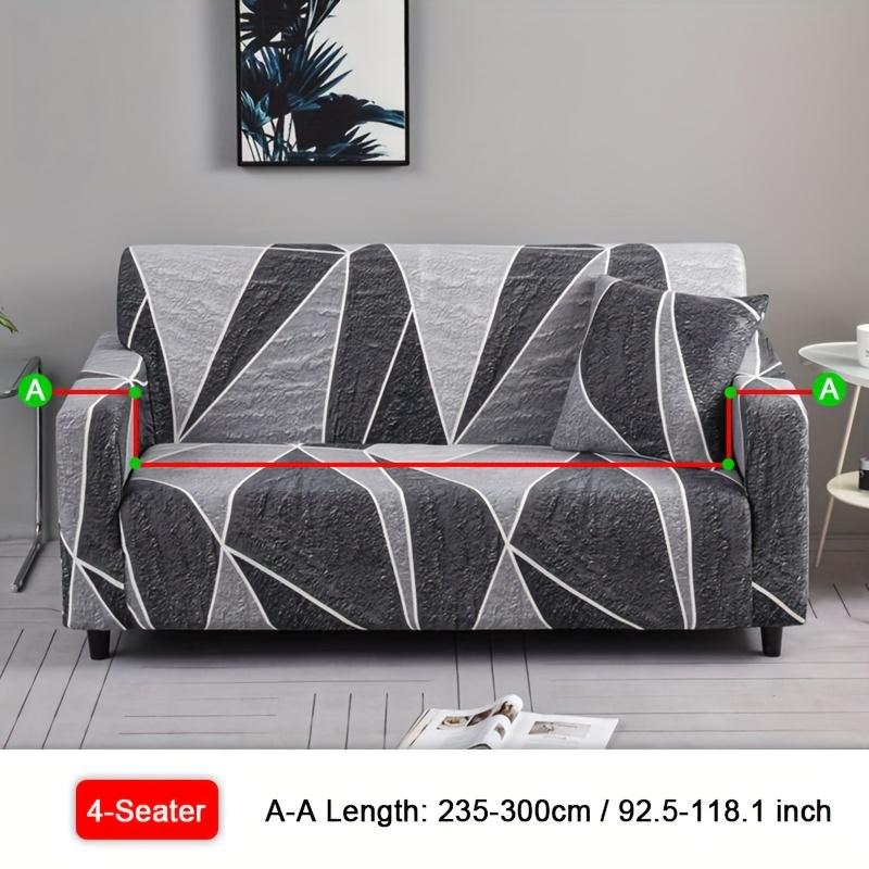 1PC Stretch Geometric Pattern Sofa Cover Printed Spandex Sofa Slipcover Couch Cover Furniture Protector For Bedroom Office Living Room Home Decor