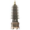 Classical Alloy Wenchang Tower Incense Burner For Home Office Decor And Spiritual Use