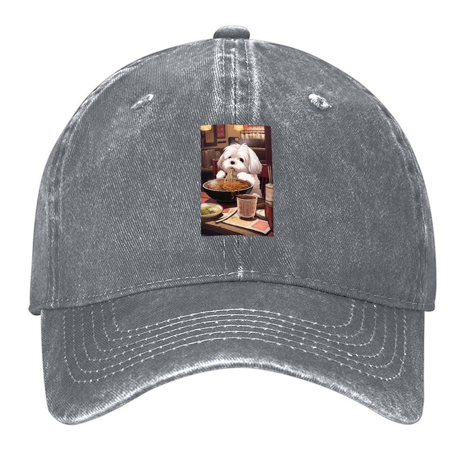 Havanese Eating Ramen Baseball Cap New In Hat Hat Baseball Cap hiking hat Trucker Cap For Women Mens