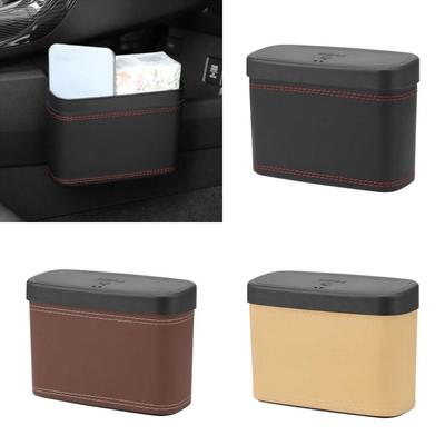 PU Leather Car Press-down Storage Box Multi-functional Hanging Storage Bin  Car Interior Supplies