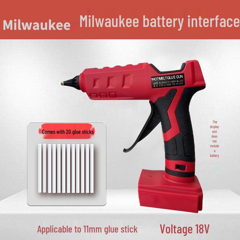 Cordless Hot Melt Glue Gun with Wireless Charging and 11M Glue Sticks
