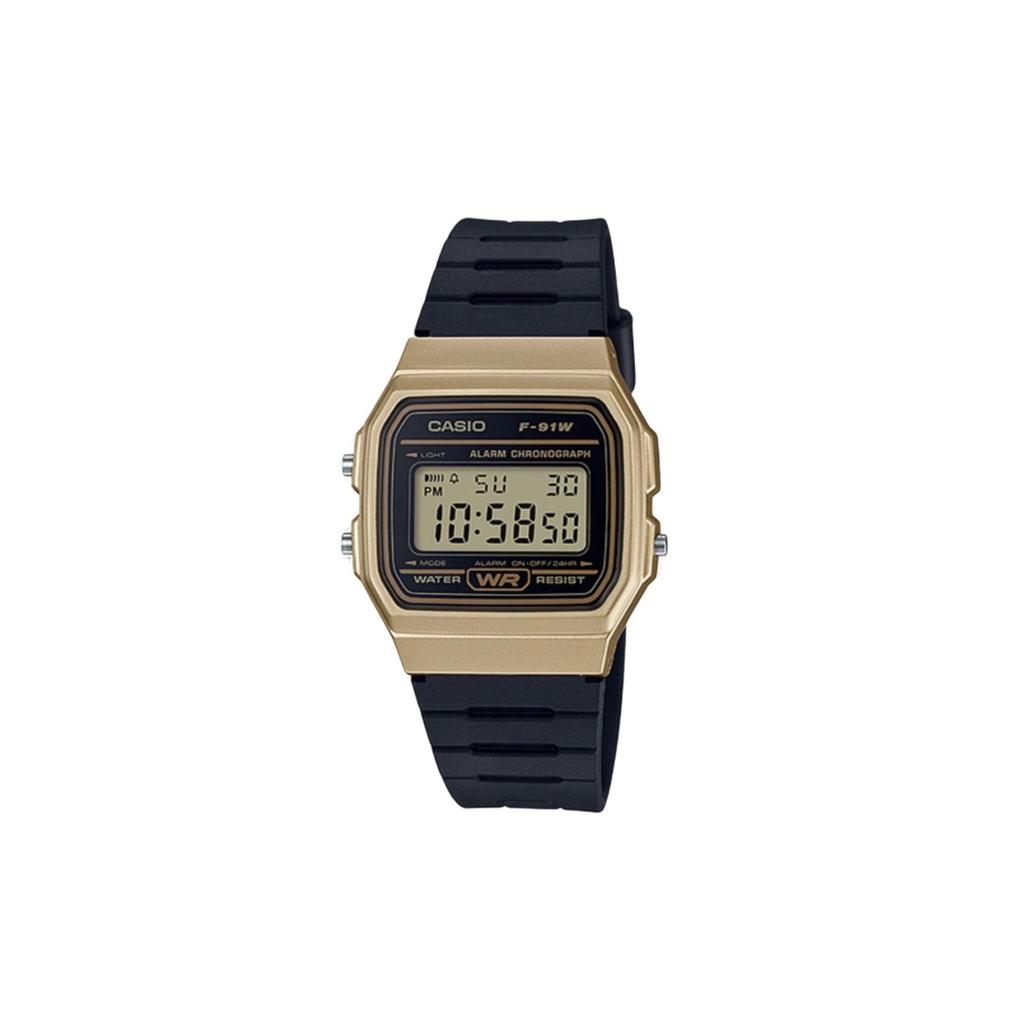 CASIO Custom Collection Quartz Movement Nylon Strap Watch Men's Watches Black Dial F-91WM-9A(Watch5--)