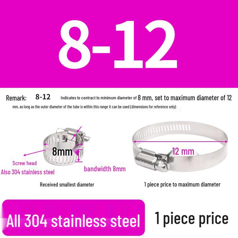 Alliance Heavy Duty 304 Stainless Steel Hose Clamp