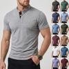 Men's Solid Color Short Sleeve Tops Men's Casual Fashion Short Sleeve Tops