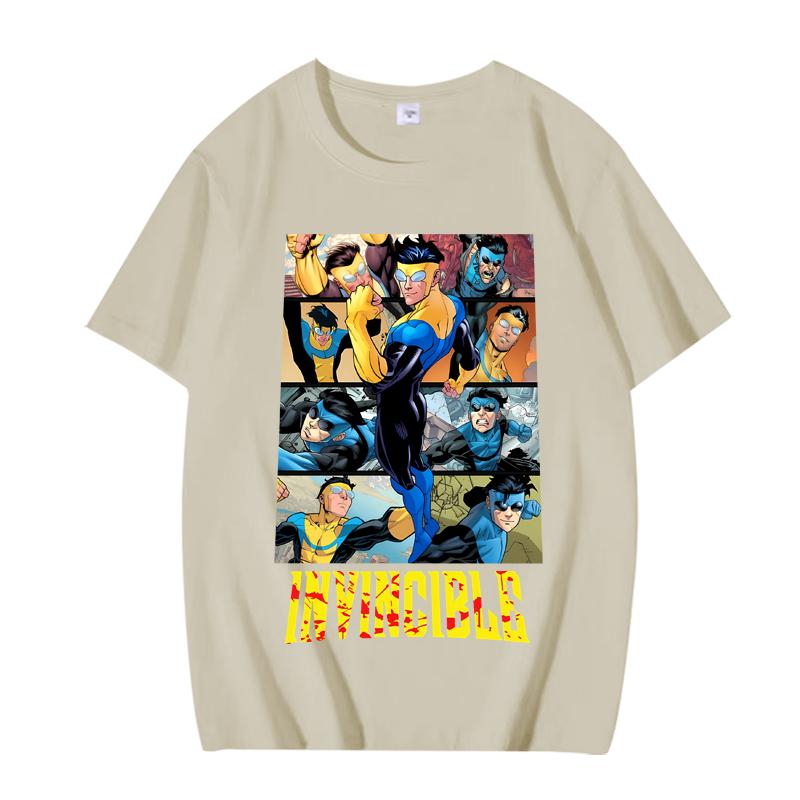Vintage Invincible Základní tričko nové pánské dámské Oversized top 100% Bavlna krátký rukáv Letní potisk Unisex topy