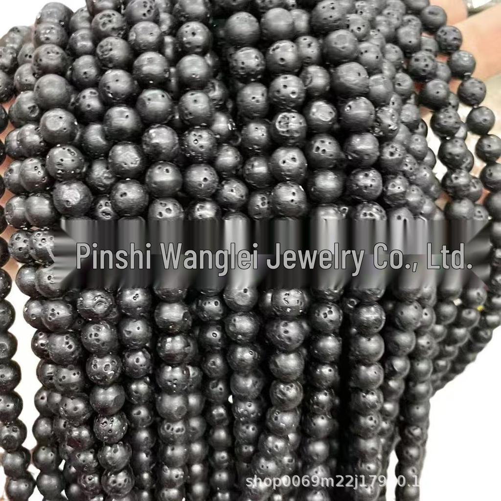Volcanic Stone Round Loose Beads for Handmade DIY Jewelry Accessories