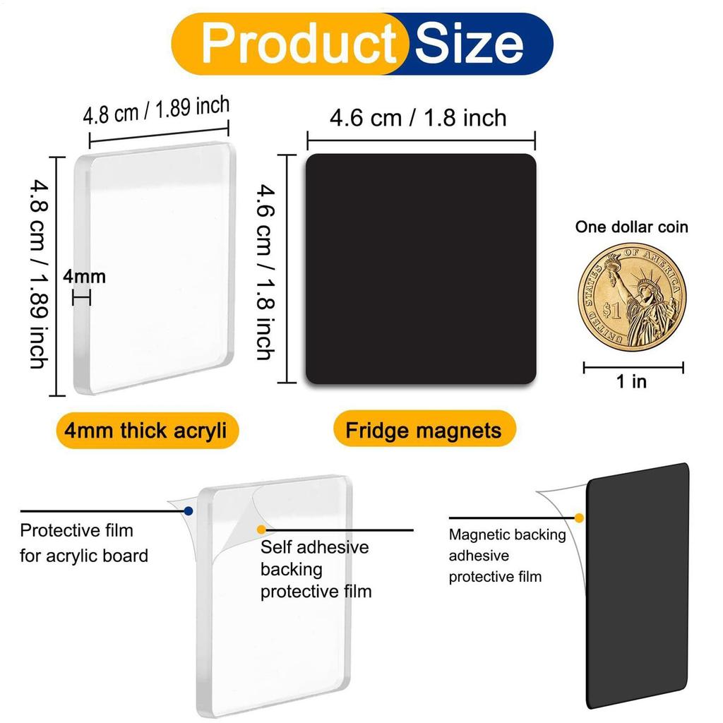 Fridge Magnet Set Kitchen Decor Accessories 10-Pieces Sticky Magnets For Refrigerator Whiteboard Office Apartment Pantry Hotel