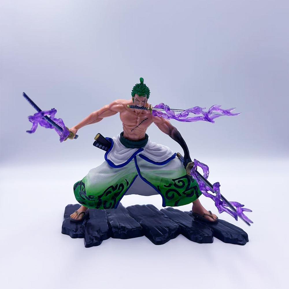 Figura de Ação Estilo Anime OnePiece Phantom RoronoaZoro Modelo de Estátua Colecionável Presentes para Desktop Modelo Artesanal