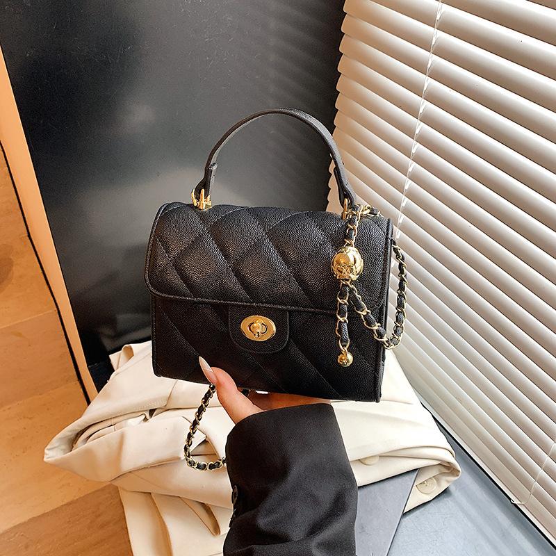 Rhombus chain bag women's spring and summer new high-end niche portable small square bag fashion messenger bag