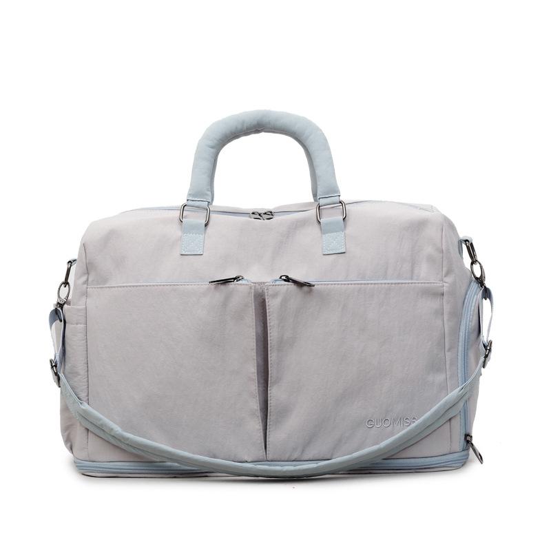 

Stylish Travel Duffel Bag with Dual Front Pockets Large Capacity Weekend Casual Carry On Bag серый