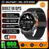 Outdoor GPS Sports Smart Watch Men Built in GPS Compass 5ATM Waterproof Bluetooth Call HD AMOLED Screen Fitness Smartwatch