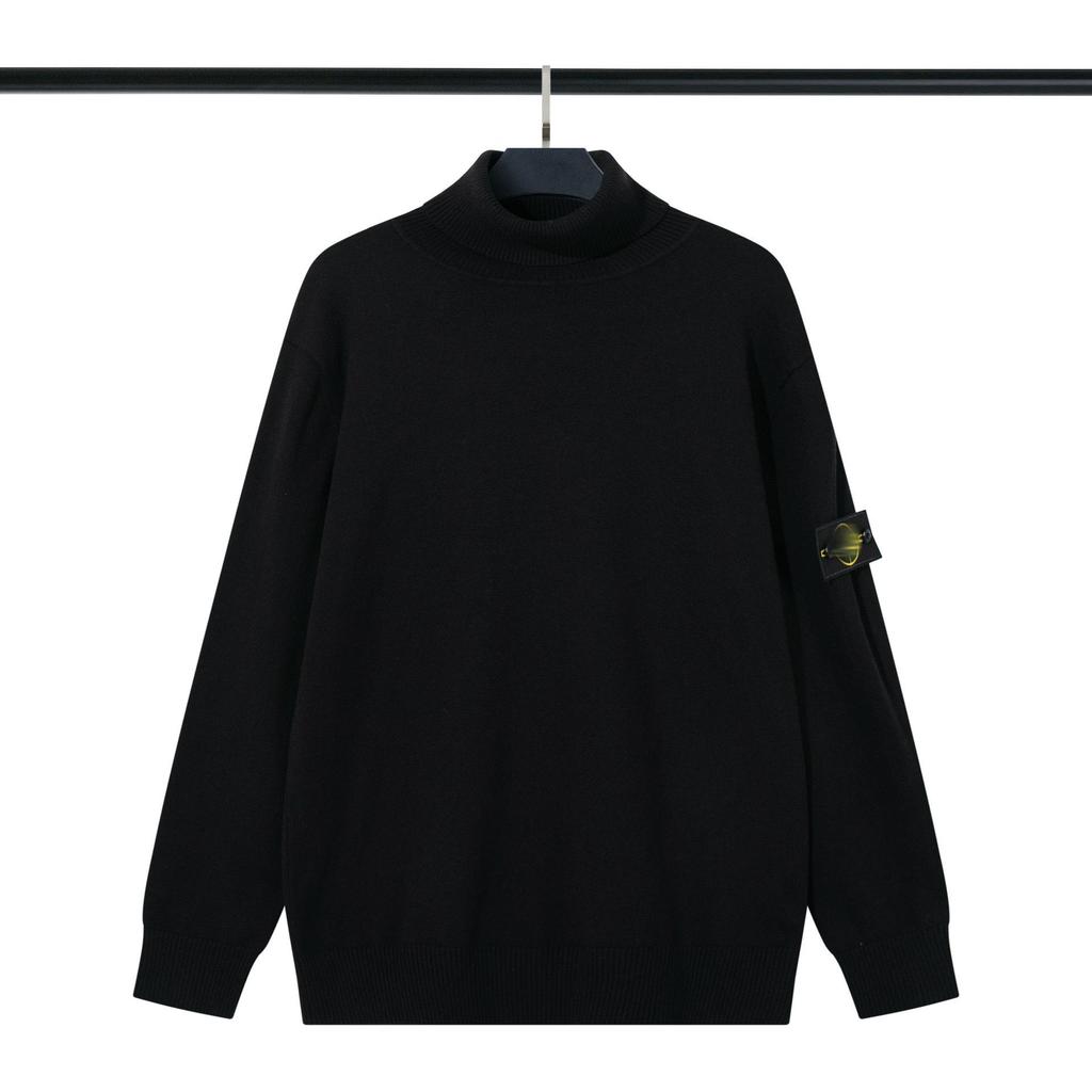 STONE Unisex Reißverschluss Stehkragen Strickpullover für Herbst & Winter
