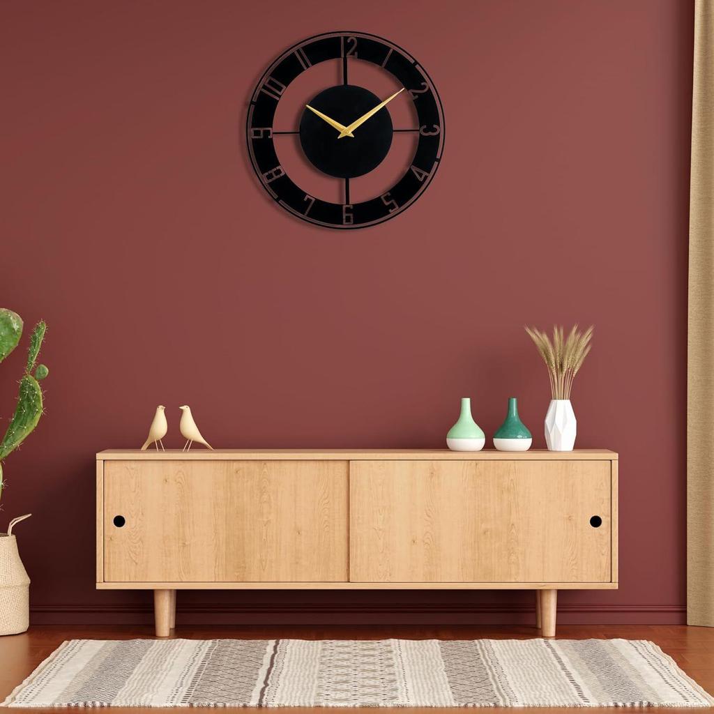 Wall Clock for Home, Office, Living Room, Bedroom, Kids Room and Kitchen (40 X 40 Cm) | Big Size Stylish Latest Home Decor | (Battery Included)