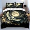 Mystical Owl In Moonlit Forest Bedding Duvet Cover Set  (1*Duvet Cover 2*Pillowcases, Without Duvet Insert)