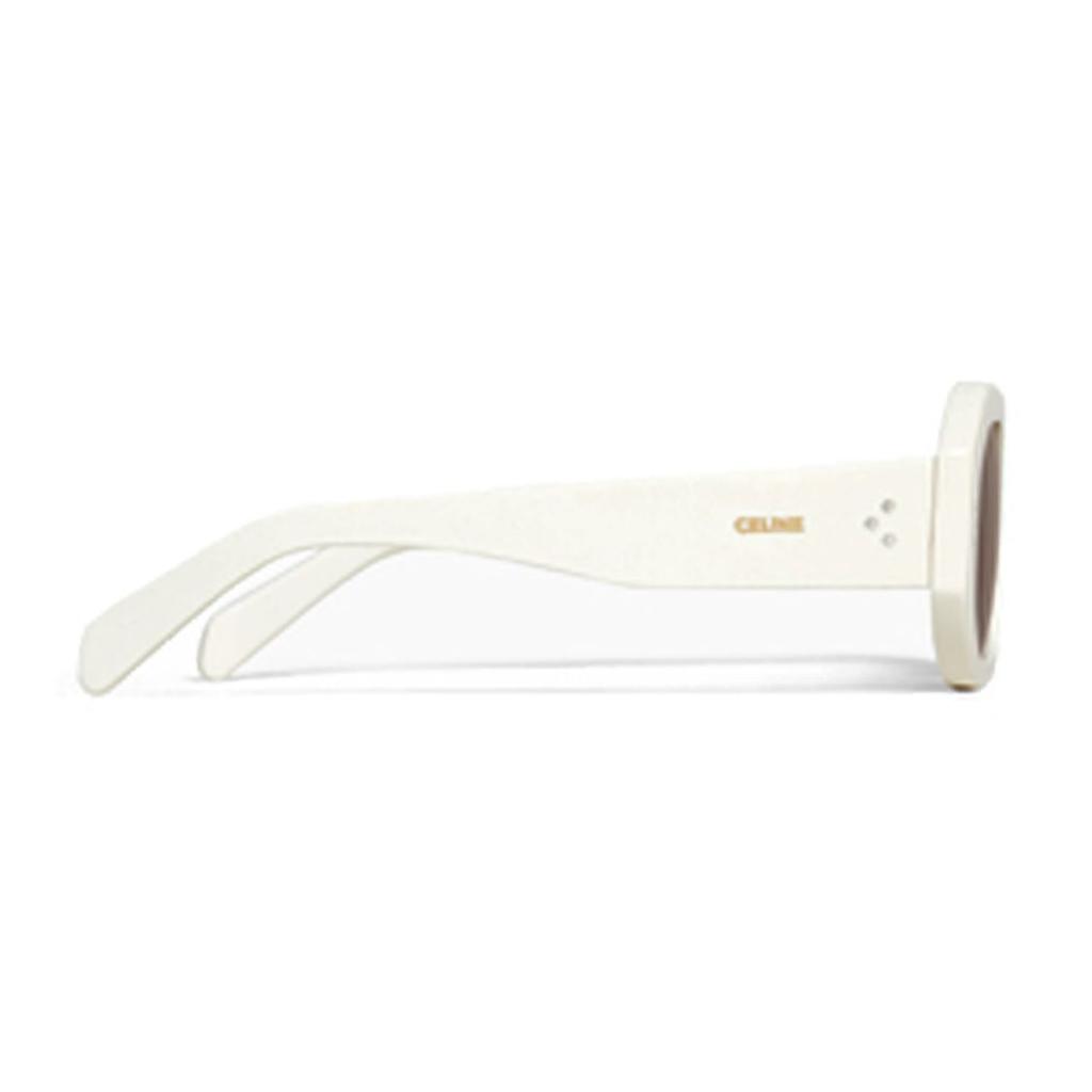 Celine Letter Logo Acetate Irregular Frame Sunglasses Women sunglasses White 4S255CPLB-01AV