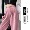 Corduroy suit pants women's autumn and winter new velvet coffee color casual and thin large size loose wide-leg pants
