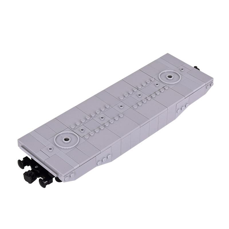 MOC City Creative Flat Top Truck Train Open Wagon Model Building Block Bricks DIY Technical Toys for Children Christmas Gifts