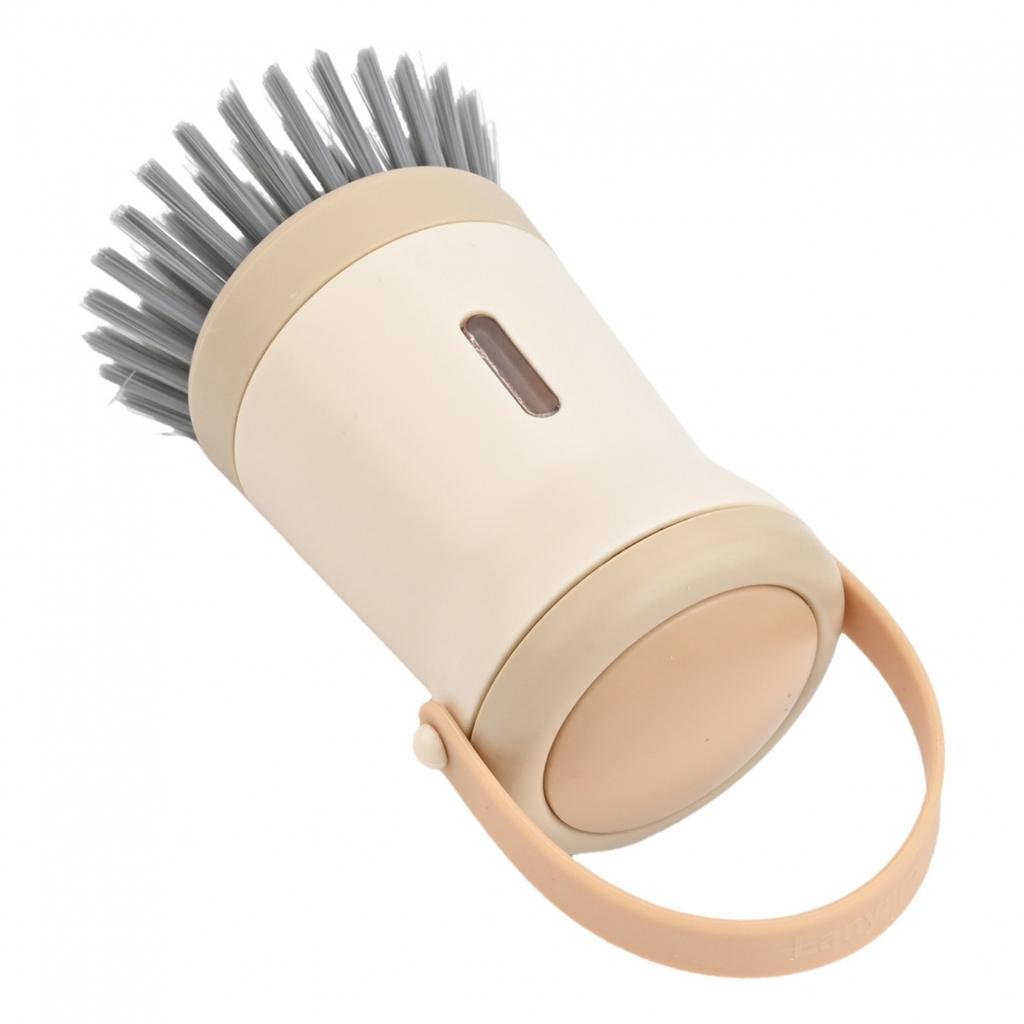 Ergonomic Handle Kitchen Pot Brush for Stainless Steel and Glass Surfaces