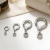 Carabiner Clip Pendant Clasps Spring Ring Jewelry Clasps Titanium Alloy Necklace Connector for Jewelry