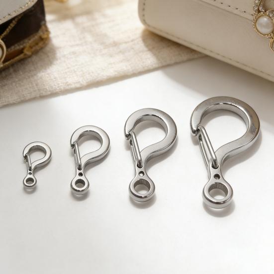 Carabiner Clip Pendant Clasps Spring Ring Jewelry Clasps Titanium Alloy Necklace Connector for Jewelry Bracelet Making