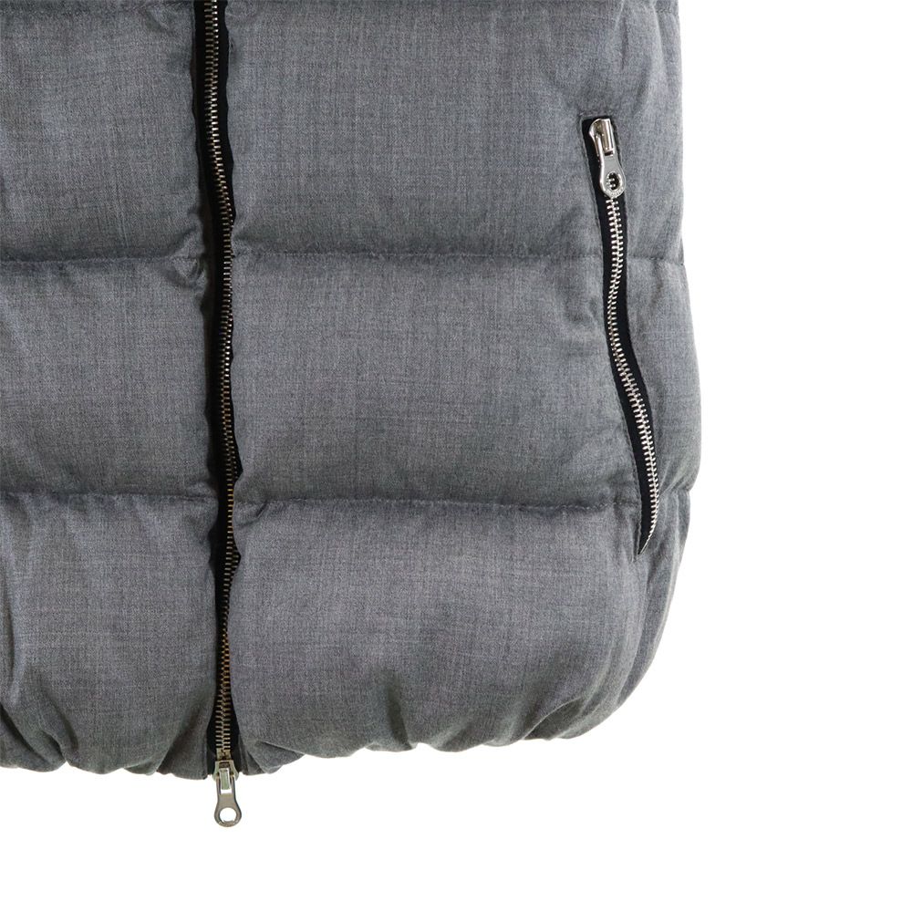 DUVETICA Down Vest 40 Gray Hood Women Used