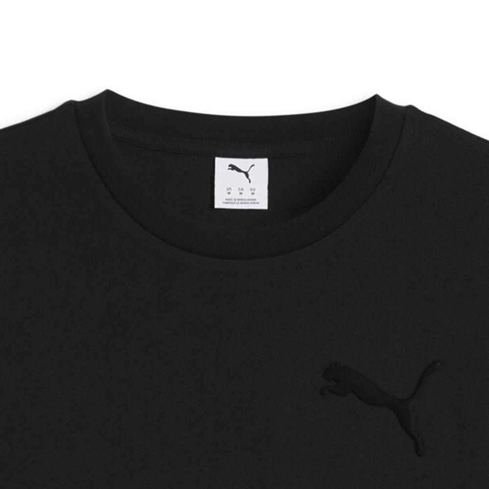 Puma Knitted Solid Color Round Neck Pullover Simple Short Sleeve T-Shirt Men Tops 637775-01