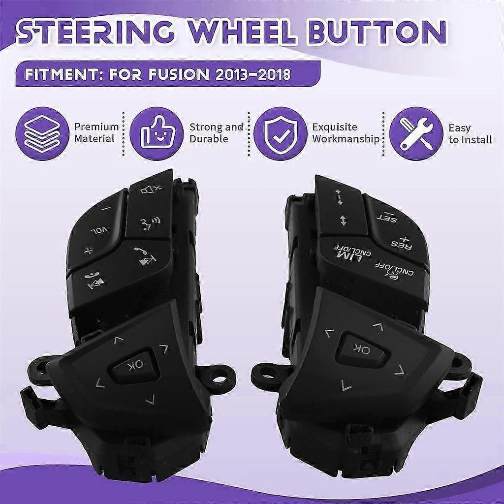 Car Steering Wheel Volume Adjustment Cruise Control Switch DG9T-9E740GFW DG9T-9E740DBW for 2013-201